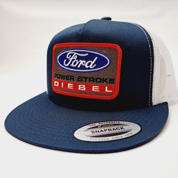 Retro Super Duty Powerstroke Engines Ford Diesel Embroidered Patch Trucker Hat